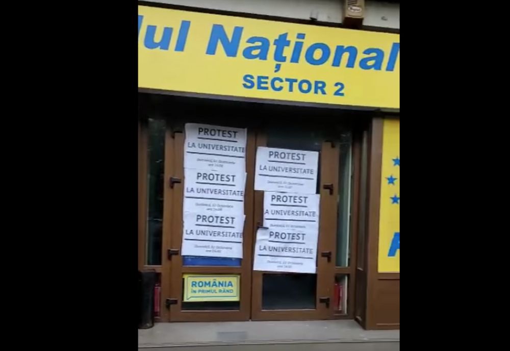 Sediul PNL sector 2 vandalizat de propagandiștii AUR: ”Așa arată civilizația în ochii celor care nu au argumente politice!”