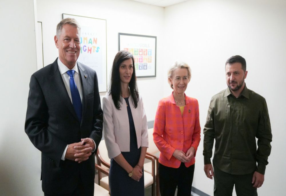 Klaus Iohannis s-a întâlnit la New York cu Volodimir Zelenski și Ursula von der Leyen